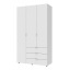 Распашной шкаф для одежды Doros Гелар Белый 3 ДСП 116,2х49,5х203,4 (42001021) Кропивницький