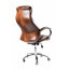 Офисное кресло руководителя BNB PerunDesign хром Anyfix Экокожа Коричневый Хмельницький