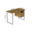 Письменный стол с ящиками Ferrum-decor Оскар 750x1400x600 металл Белый ДСП Дуб Артизан 16 мм (OSK0034) Хмельницкий