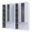 Распашной шкаф для одежды Doros Гелар комплект Белый 3+3 ДСП 232,4х49,5х203,4 (42002119) Миколаїв