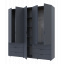 Распашной шкаф для одежды Гелар комплект Doros цвет Графит 2+3 двери ДСП 193,7х49,5х203,4 (42002132) Хмельницький