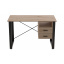 Письменный стол с ящиками Ferrum-decor Оскар 750x1400x600 металл Черный ДСП Дуб Сан-Марино 16 мм (OSK0023) Ужгород