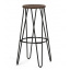 Барный стул-табурет SDM Белфрай Loft металлический каркас черный, деревянное сидение Дніпро