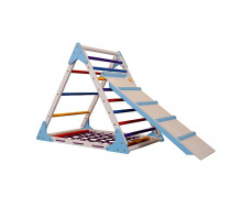 Треугольник пиклера Sportbaby для раннего развития с сеткой цветной высота 80 см с горкой 100 см