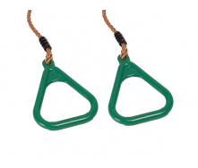 Кольца Акробатические Triangle на веревках для детских площадок зеленый Just Fun BT187521
