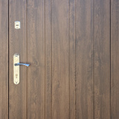 Двери входные металлические уличные Ескада ПВХ Ваш ВиД Дуб бронзовый ПВХ-02 860,960х2050х75 Правое/Левое