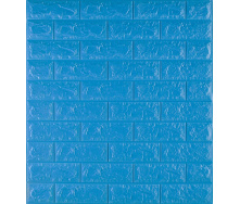 Самоклеющаяся декоративная 3D панель Loft Expert 3-7 Под синий кирпич 700x770x7 мм