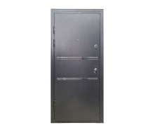 Входная дверь левая ТД 886М 2050х960 мм Серый/Царга белая