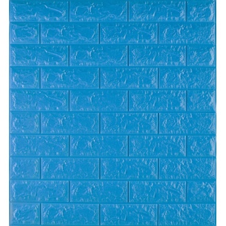 Самоклеющаяся декоративная 3D панель Loft Expert 3-7 Под синий кирпич 700x770x7 мм