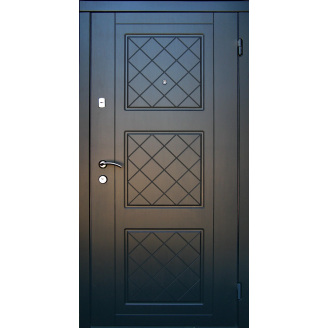 Двери входные в квартиру Рока двухцветная Ваш ВиД Графит/Белое дерево 860,960х2050х75 Левое/Правое