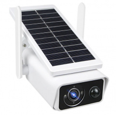 IP камера видеонаблюдения RIAS X1 (iCSee APP) Wi-Fi 2MP уличная с солнечной панелью White (3_02397) Талалаївка