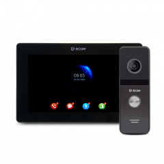 Комплект видеодомофона BCOM BD-770FHD Black Kit: видеодомофон 7" и видеопанель Нежин