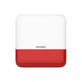 Беспроводная уличная сирена Hikvision DS-PS1-E-WE-Red