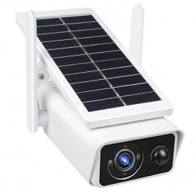 IP камера видеонаблюдения RIAS X1 (iCSee APP) Wi-Fi 2MP уличная с солнечной панелью White (3_02397)