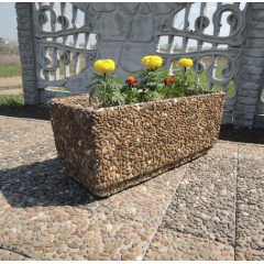 Вазон садовый уличный Фрегат бетонный Галька коричневая Южноукраинск