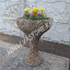 Вазон садовый для цветов Глория бетонный Галька коричневая Ровно