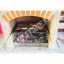 Камин печь барбекю Манчестер в комплекте с дверцами Мрамор кремовый Киев