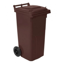 Контейнер для мусора на колесах 120 литров коричневый бак емкость Тип А Володарск-Волынский