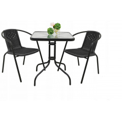 Комплект садових меблів Jumi Bistro-2 квадратний стіл Тернопіль