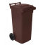 Контейнер для мусора на колесах 120 литров коричневый бак емкость Тип А Володарск-Волынский