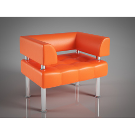Офисный диван-кресло Тонус Сентензо 800x600х700 мм оранжевого цвета