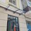 Металический сборный навес (козырек) над дверью Dash'Ok 2.05x1.5 м Hi-tech, тем-серый, сот 6 мм, прозр Тернополь