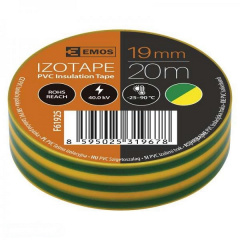 Изолента EMOS PVC 19/20 GREEN/YELLOW Кременець