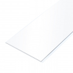 Белая панель ПВХ пластиковая вагонка для стен и потолка RL 3135 Белый лак (5 мм) Riko Каменец-Подольский