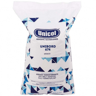 Клей кромкооблицовочный высокотемпературный Unicol Unibord 674 черный (1 кг)