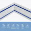 Самоклеящийся плинтус РР белый с синей полоской 2300*140*4мм (D) SW-00001811 Sticker Wall Рівне