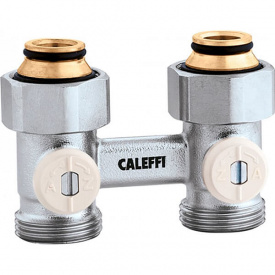 Кран нижнього підключення сталевого радіатора Caleffi 3/4x3/4 прямий (301050)