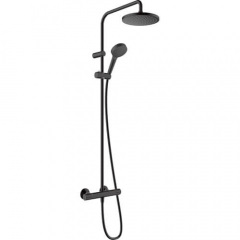 Душова система Hansgrohe Vernis Blend Showerpipe 200 1jet з термостатом, чорний матовий Ромны