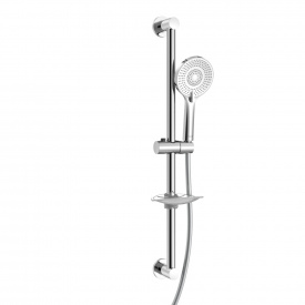 Гарнітур душовий Imprese з лійкою SPR144, штангою, шлангом та мильницею, біла кришка, хром