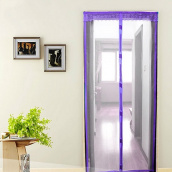 Антимоскитная сетка штора на дверь на магнитах Magic mesh 210х90 см Фиолетовая (hub_g681kj)