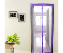 Антимоскитная сетка штора на дверь на магнитах Magic mesh 210х90 см Фиолетовая (hub_g681kj)