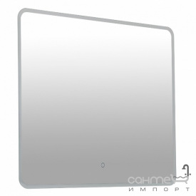 Прямоугольное зеркало с LED-подсветкой и сенсорным выключателем Аква Родос Moon 800x700 Uni