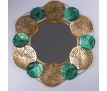 Дзеркало декоративне настінне кругле TS Kitchen 66×64см золото (HP206)