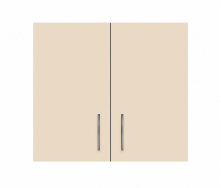 Навесной шкаф закрытый (двухдверный) ширина 900 МАКСИ МЕБЕЛЬ Серый/Ваниль (80011)