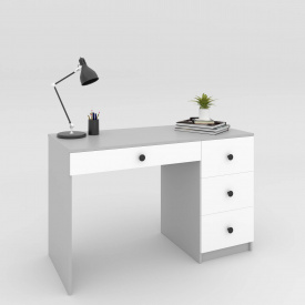 Письменный стол Gusar Арт 1200х600х750 мм Белый/Серый