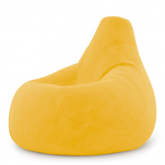 Кресло Мешок Груша Замша 150х100 Студия Комфорта размер Большой Желтый