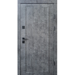 Двери входные в квартиру Мироу двухцветная с зеркалом Ваш ВиД мрамор темный/белая 960,860х2050х95 Левое/Правое Кропивницький