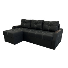 Кутовий диван Марк (Чорний, 224х150 см) ІМІ Кропивницкий