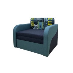 Диван-крісло Смарт 0,8 (Савана джинс 16+аква 10+мьюзік азур, 101х80 см) IMI Суми