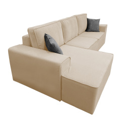 Кутовий диван Манго + підсилення (Світлий беж, 260х170 см) IMI Єланець