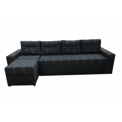 Кутовий диван Комфорт Плюс 3м (чорний, 300х150 см) ІМІ Луцьк