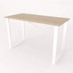 Письменный стол Ferrum-decor Драйв 750x1000x600 Белый металл ДСП Дуб Сонома 16 мм (DRA018) Тернополь