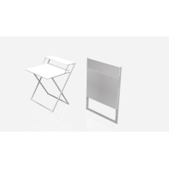 Стол трансформер Компакт 2 Ferrum-decor 750x790x720 Белый металл ДСП Белый 16 мм (KOM208) Ровно
