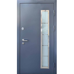 Двери входные металлические уличные Металл/МДФ Адель2 Антрацит стеклопакет Ваш ВиД 960х2050х75 Левое/Правое Покровск