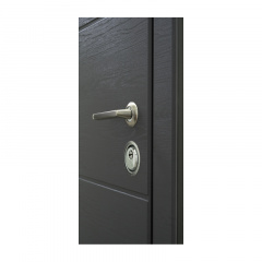 Входная дверь Министерство дверей 2050х960 мм Дуб грифель / пломбир (ПБ-202 R) Обухов