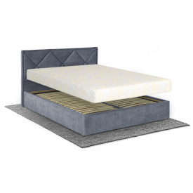 Ліжко з матрацом Азалія 160х200 (Сірий, велюр, без підйомного механізму) IMI